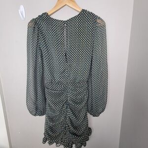 Zara Draped Dress with Metallic Thread XS